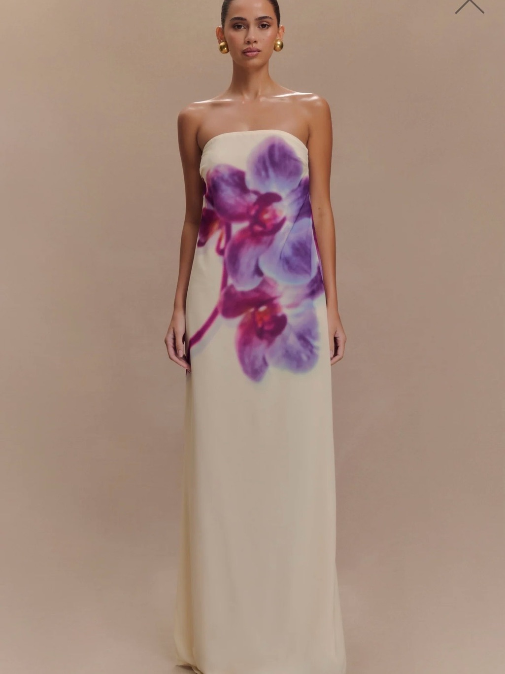 Meshki Amaya Strapless Chiffon Dress Size S